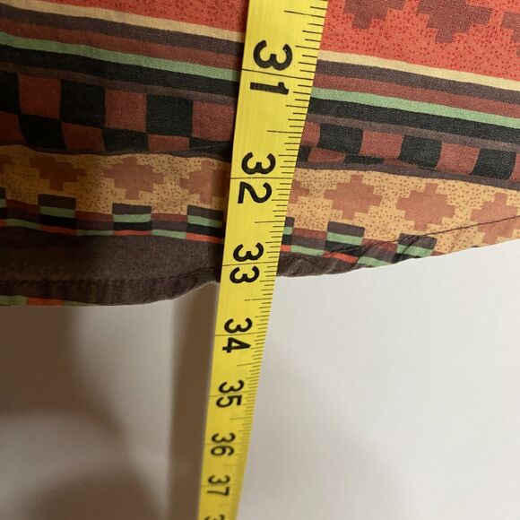 VTG Orvis Fly Fishing Aztec Southwest Design Short Sleeve Button Up Mens XL - Picture 7 of 9